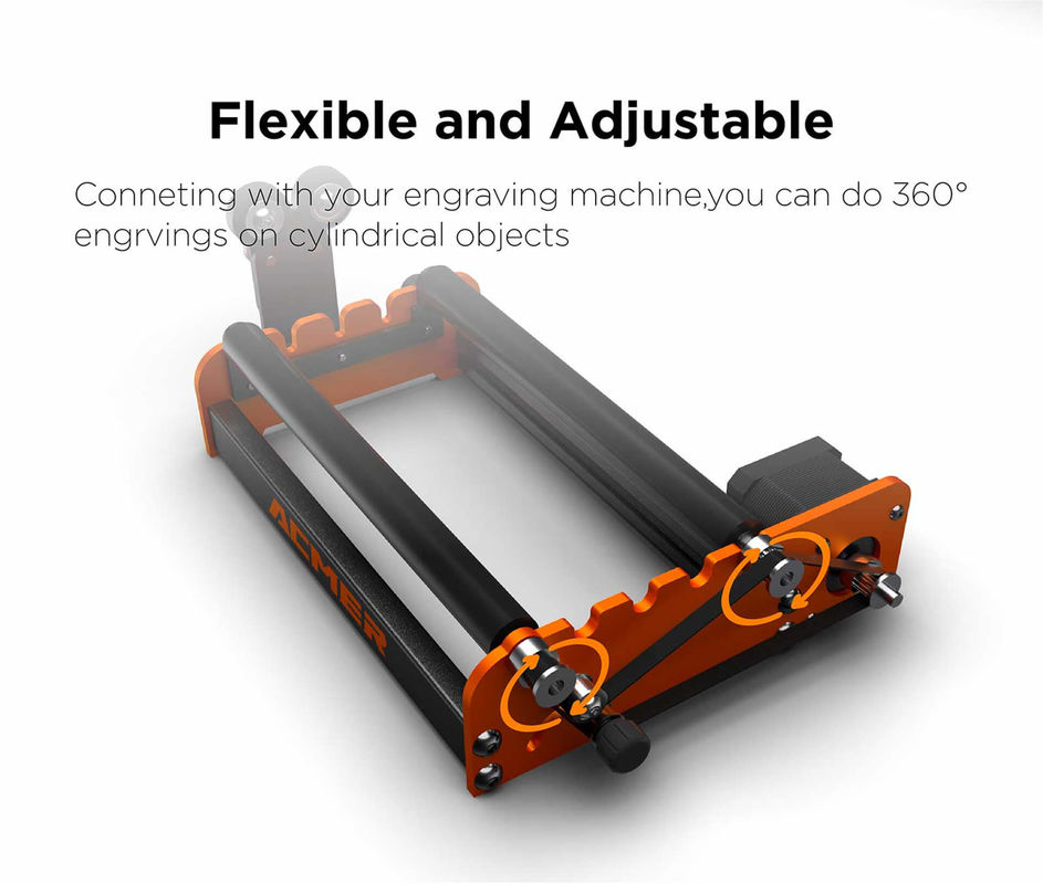 Acmer M2 เครื่องฉลากเลเซอร์ โรตารีโรลเลอร์ Y Axis โรตารี 360 องศา โรลเลเซอร์ Graveur