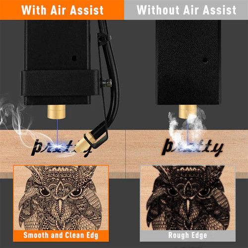 AC 110V / 220V เครื่องฉลากเลเซอร์ ปั๊มช่วยอากาศ 30L/Min Laser Air Assist Kit