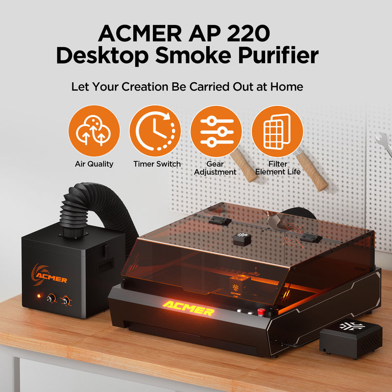 AP220 เครื่องทําความสะอาดอากาศควัน 3 ชั้น ฟิทราตกรอง 99.97% ของอนุภาค 0.03μm เสียงต่ํา