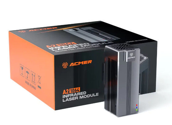 ACMER 00.3mm วงกลมเลเซอร์สปอต 1064nm,2W IR Dual Laser Module Kit สําหรับการฉลากโลหะ / ทองคํา / เงิน / พลาตินัม / ทองแดง