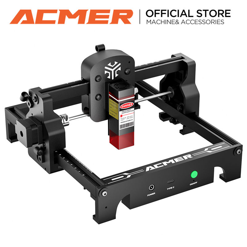 ACMER S1 มินิพอร์ตเบอร์เลเซอร์กรีเวอร์, 2500mW ไลเซอร์ผลิต, 130 * 130mm พื้นที่ทํางาน