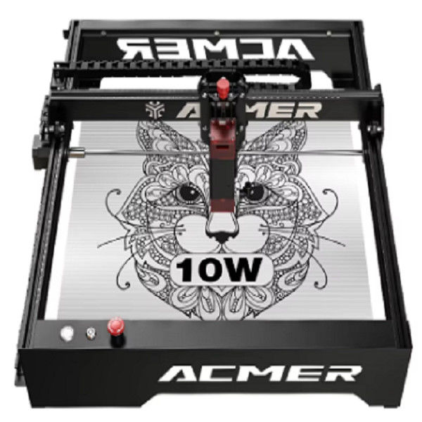ACMER P1 เครื่องฉลากเลเซอร์ 10W เครื่องฉลากเลเซอร์โต๊ะความเร็วสูง 10000mm/min เครื่องฉลากเลเซอร์ 10W 20W